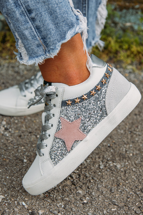 Bounce Sneaker -Silver Glitter