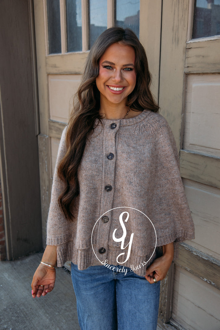 Winter Whimsy Feels Sweater - Taupe