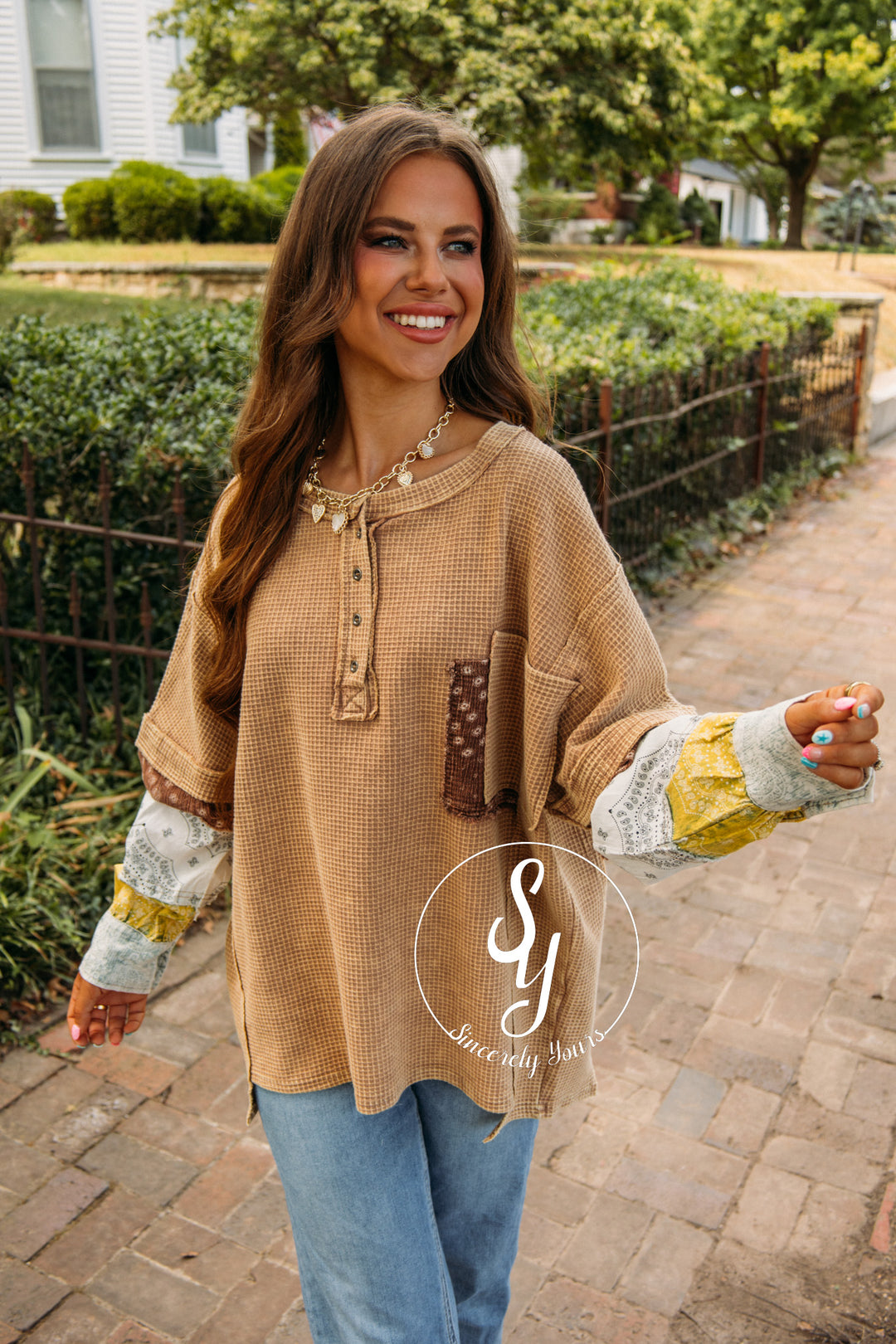 Coffee Date Blouse- Coffee