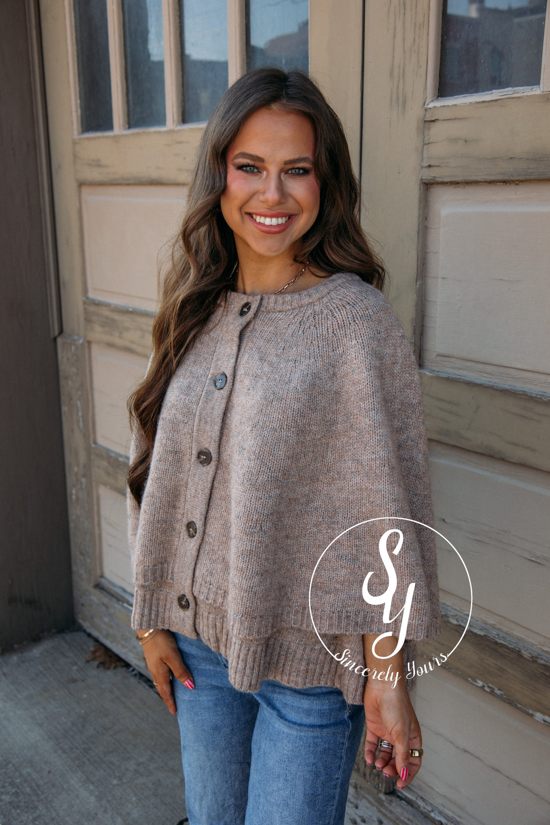 Winter Whimsy Feels Sweater - Taupe
