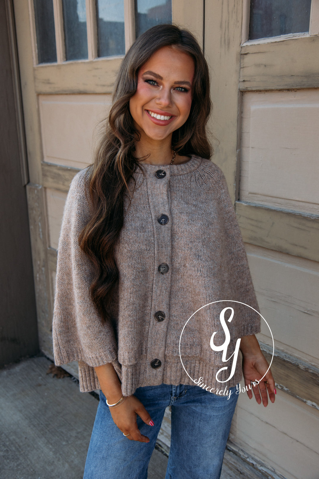 Winter Whimsy Feels Sweater - Taupe