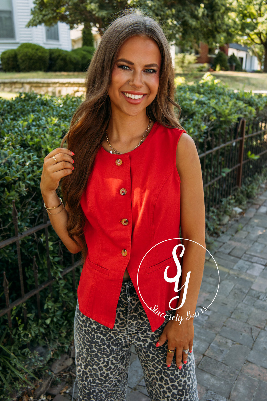 So Charmed Vest- Red