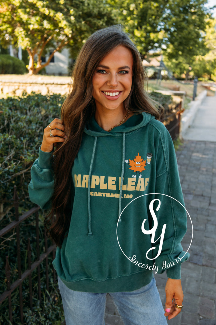 Maple Leaf Hoodie - Dark Green