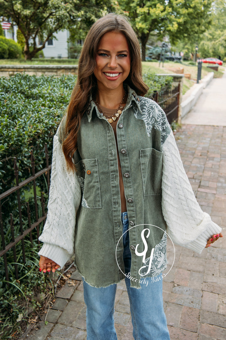 Autumn Bonfire Jacket- Olive
