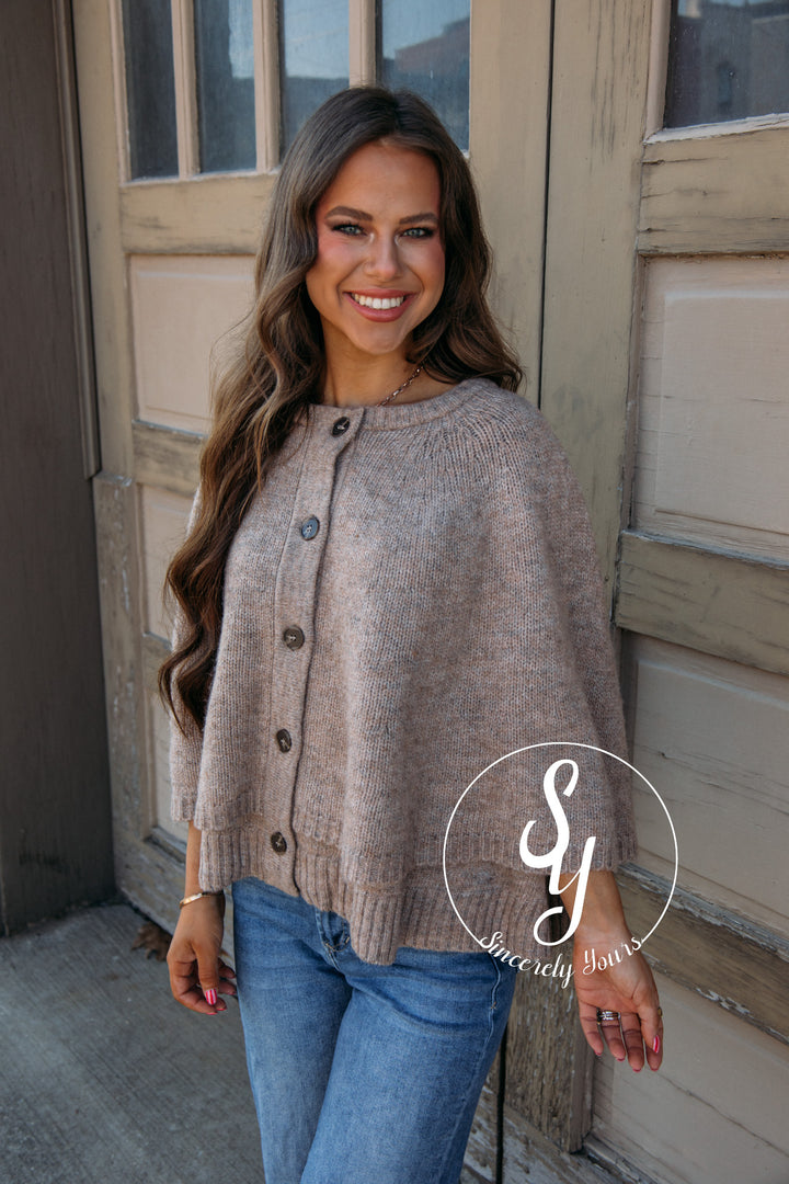 Winter Whimsy Feels Sweater - Taupe