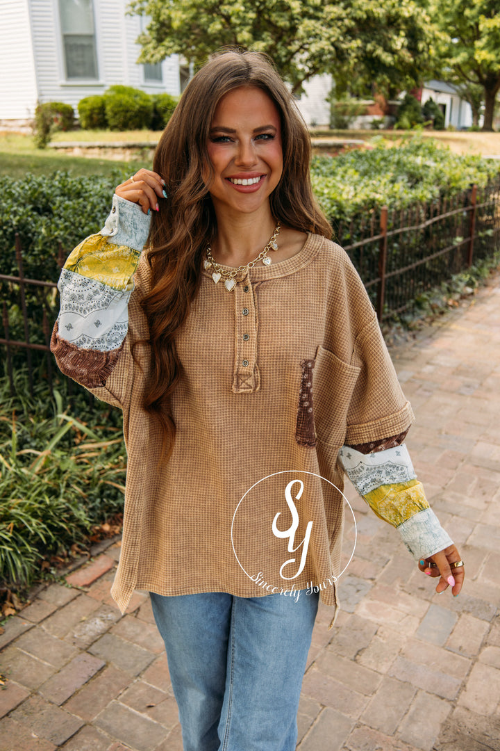 Coffee Date Blouse- Coffee