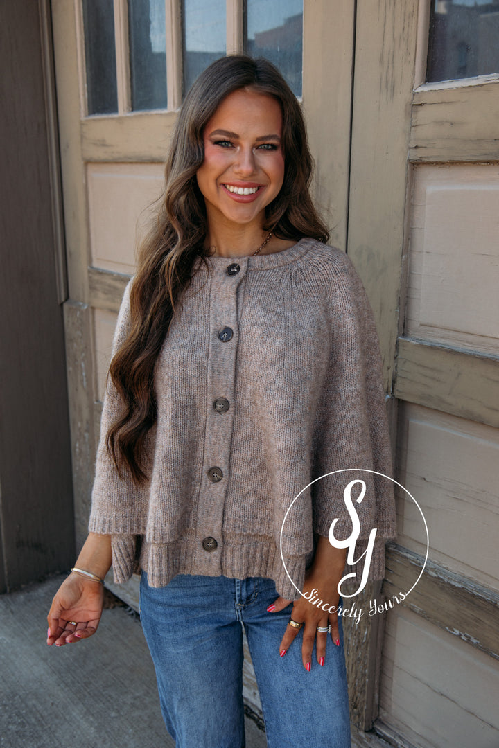 Winter Whimsy Feels Sweater - Taupe