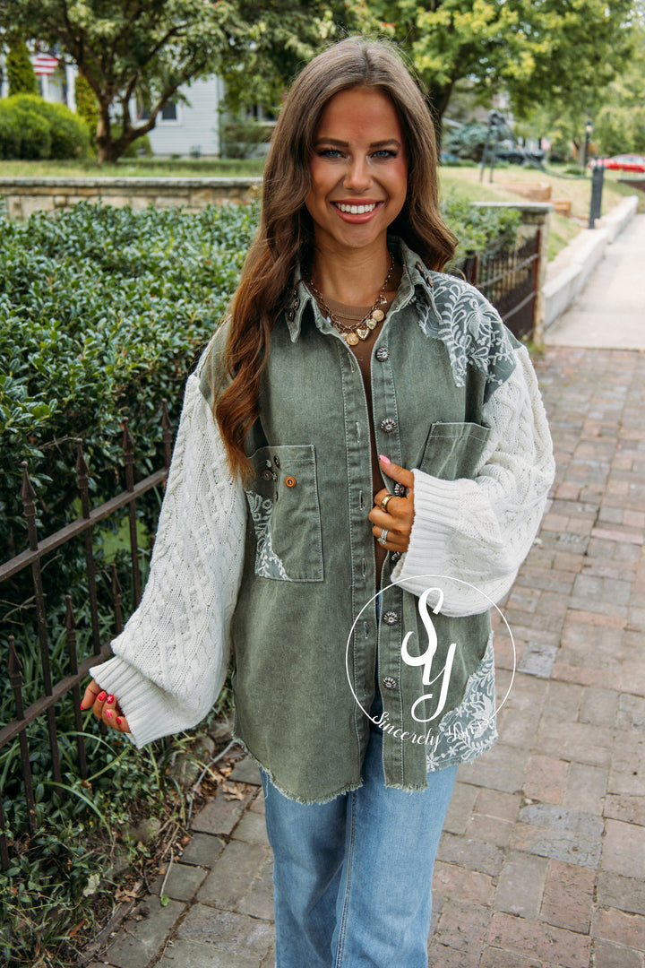 Autumn Bonfire Jacket- Olive