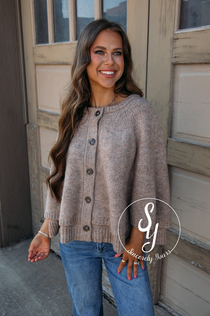 Winter Whimsy Feels Sweater - Taupe