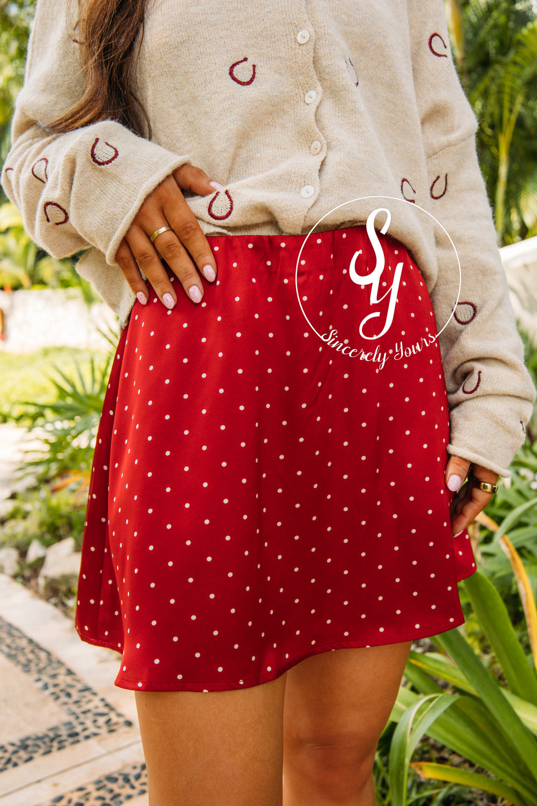 Feeling The Dots Skort - Red