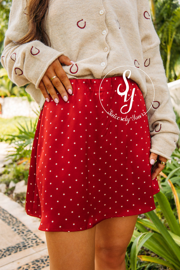 Feeling The Dots Skort - Red