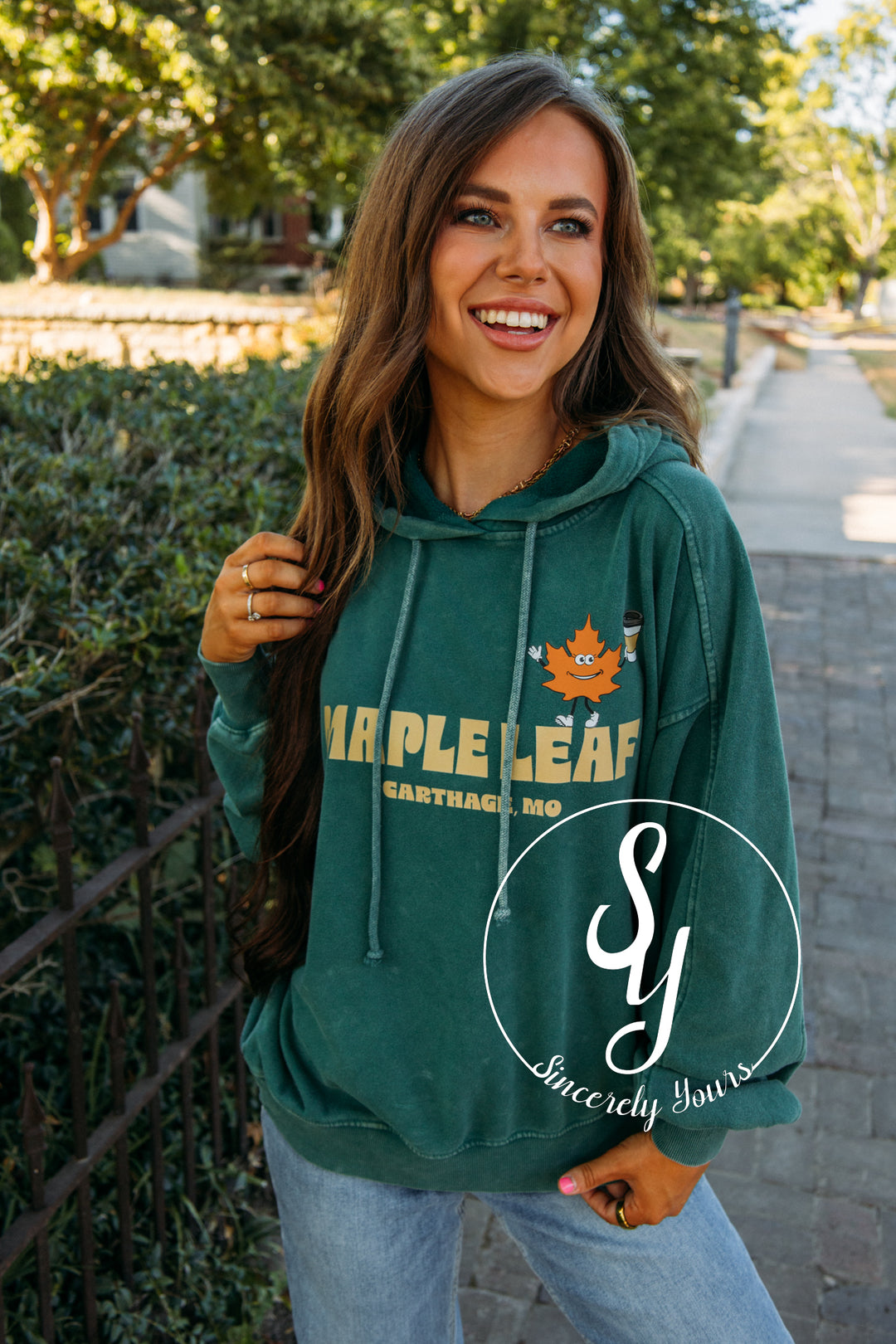 Maple Leaf Hoodie - Dark Green