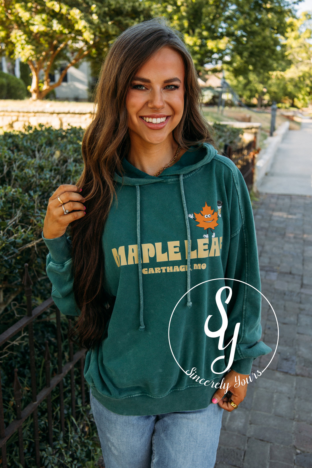 Maple Leaf Hoodie - Dark Green