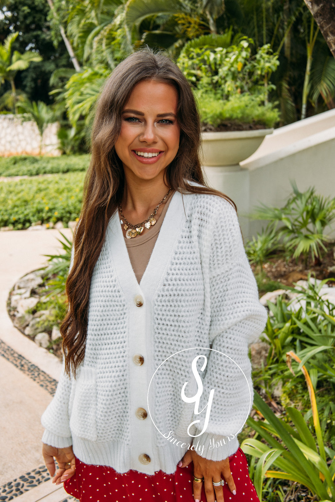 Spring Cloud Days Cardigan - Off White