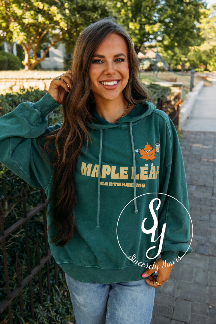 Maple Leaf Hoodie - Dark Green