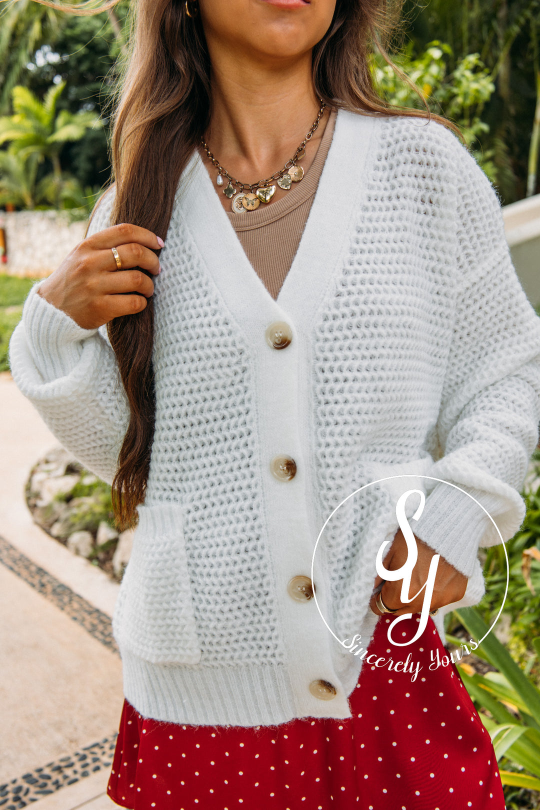 Spring Cloud Days Cardigan - Off White