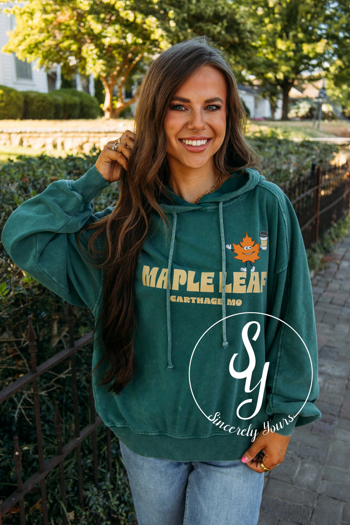 Maple Leaf Hoodie - Dark Green