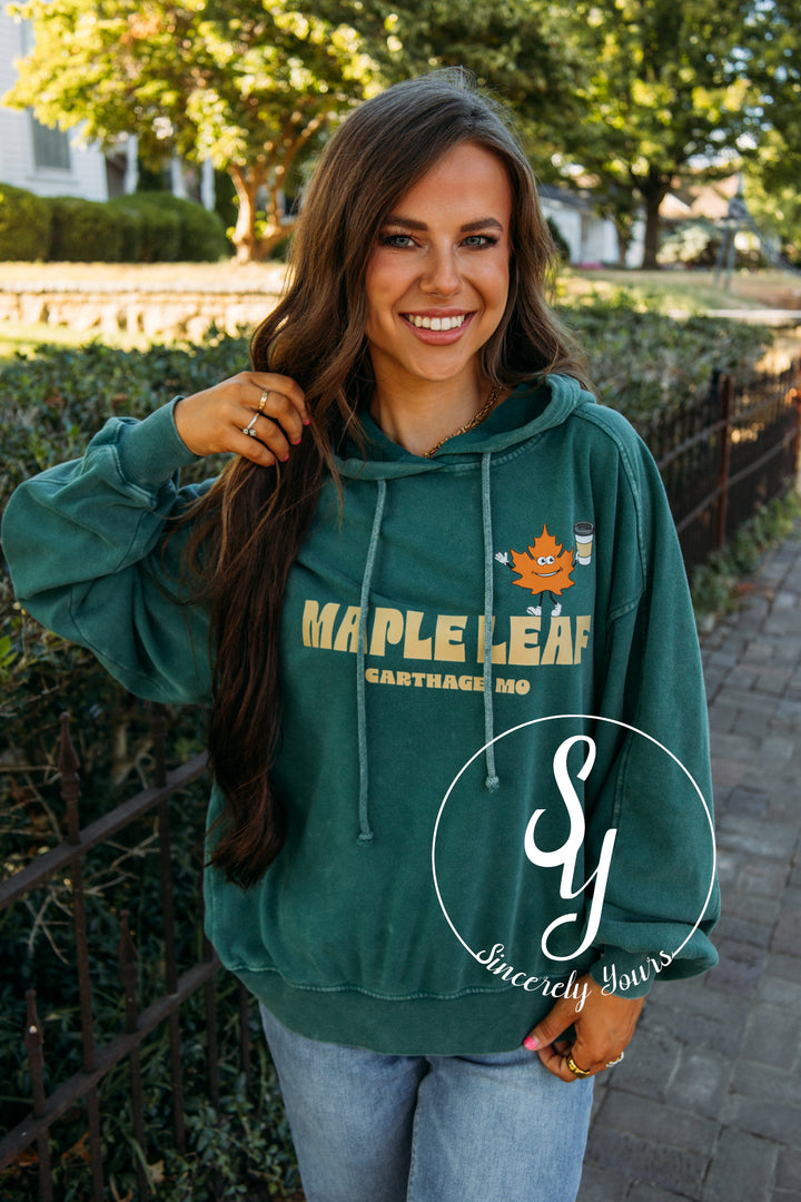 Maple Leaf Hoodie - Dark Green