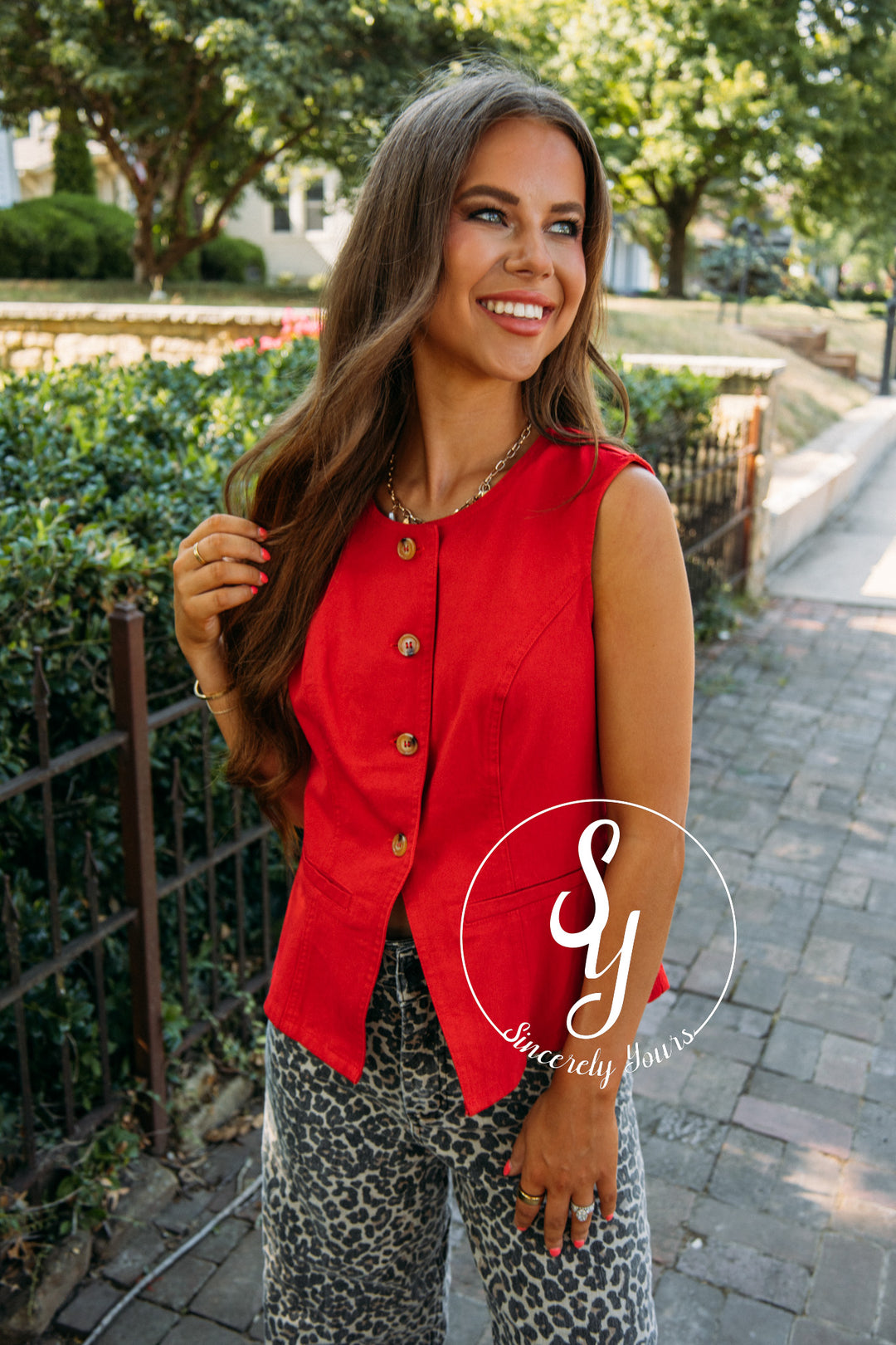 So Charmed Vest- Red
