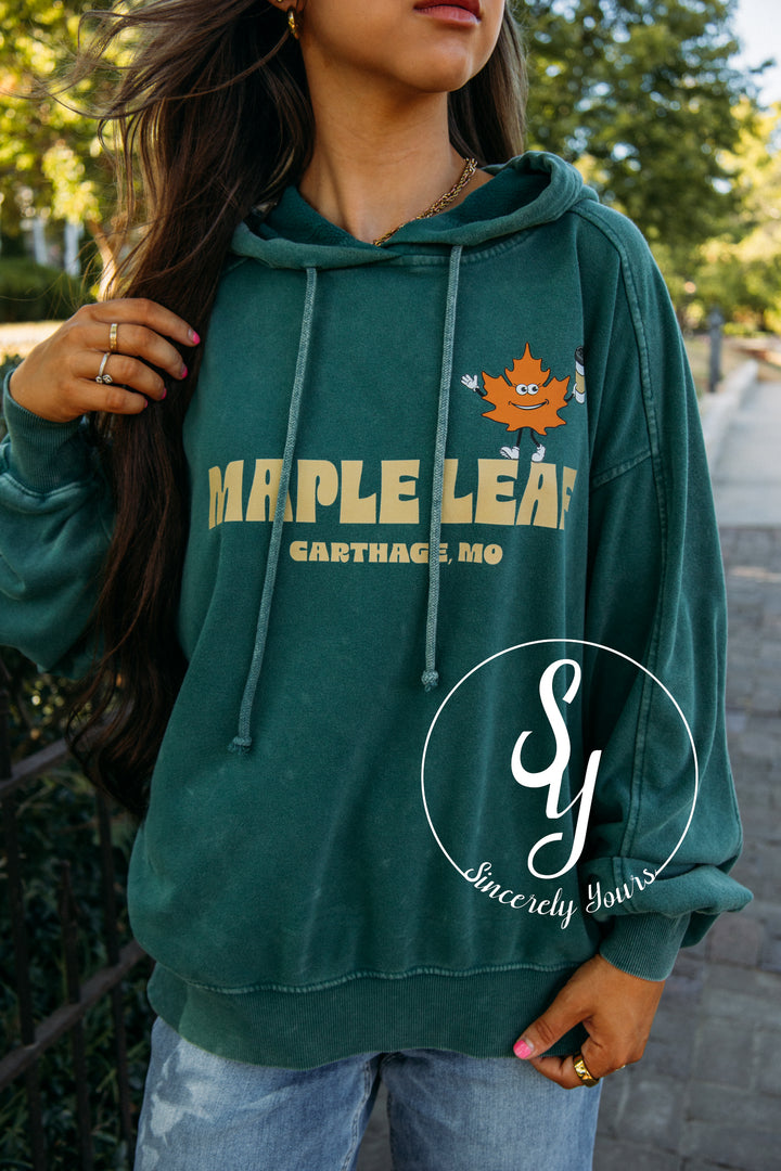 Maple Leaf Hoodie - Dark Green