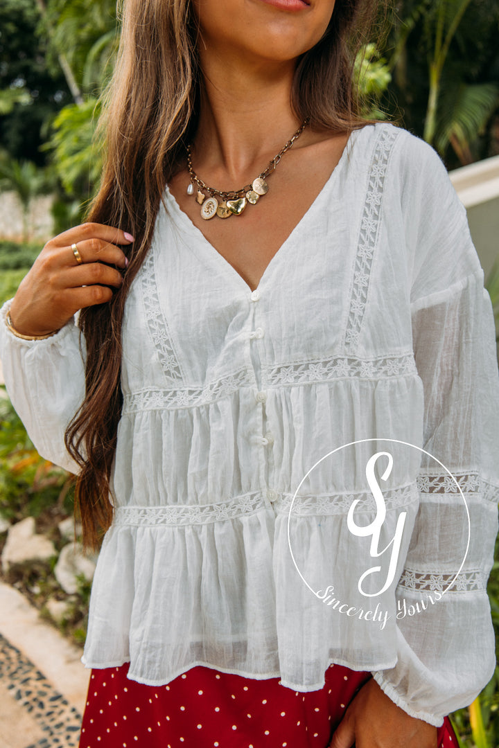 Tuscan Sun Blouse - White