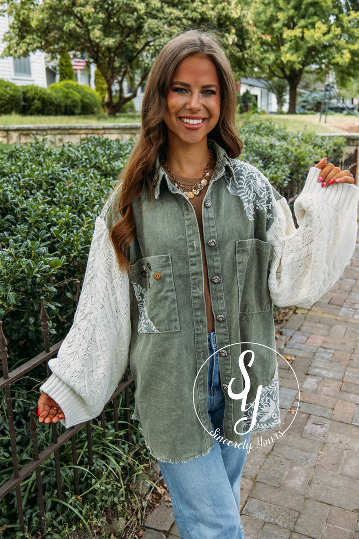 Autumn Bonfire Jacket- Olive