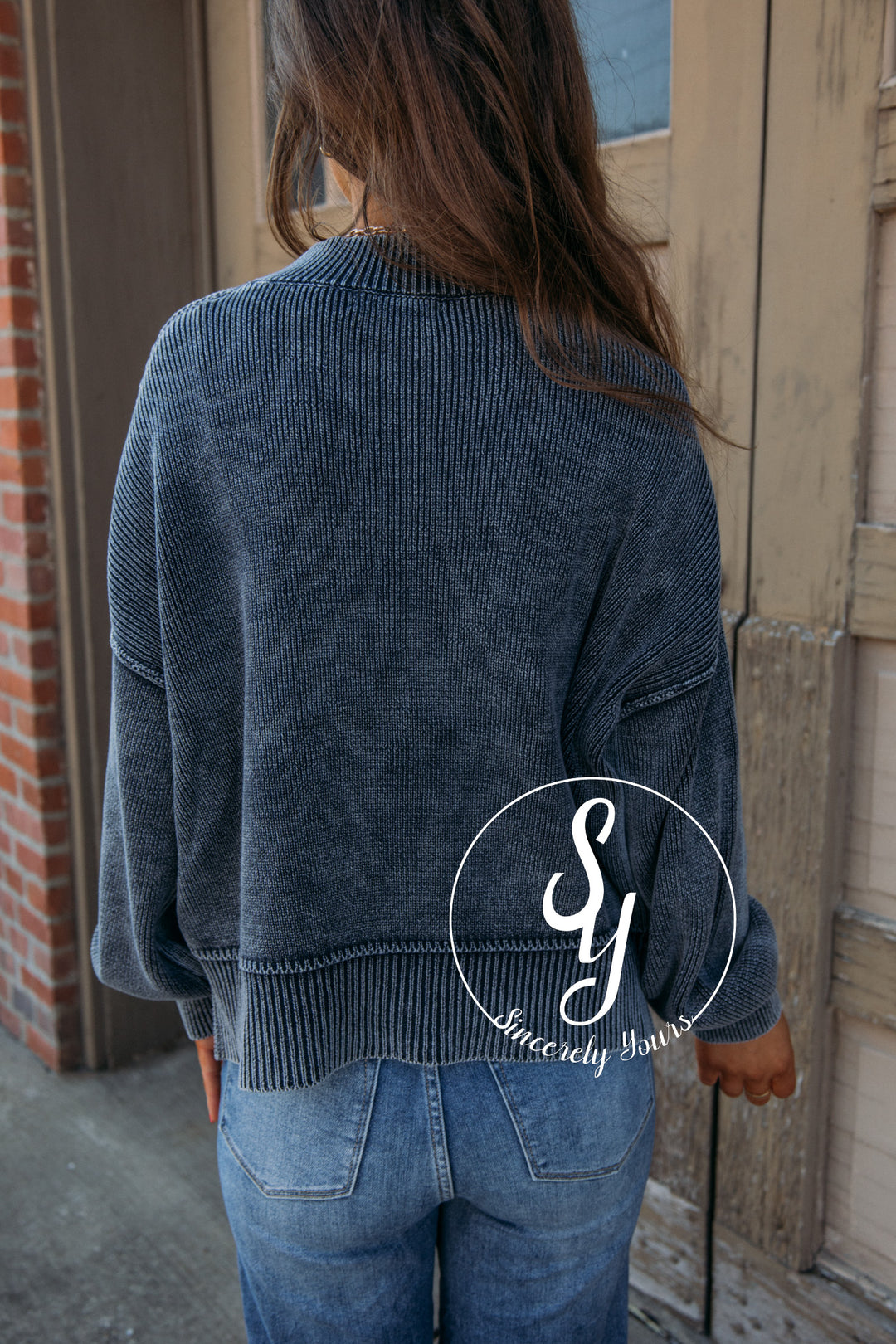 Happiness And Warm Cuddles Sweater - Navy