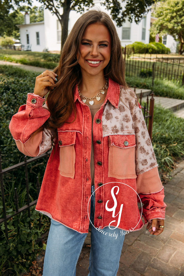 Autumn Love Jacket- Scarlet Red