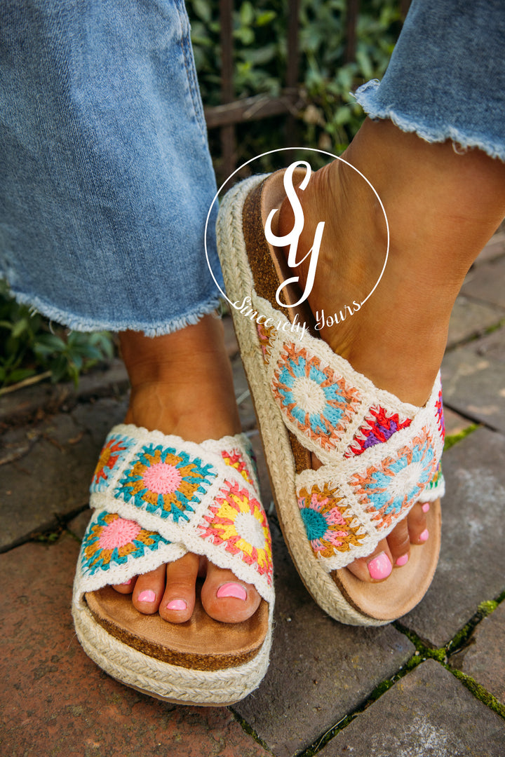 Daydream Darling Crochet Sandal - Multi
