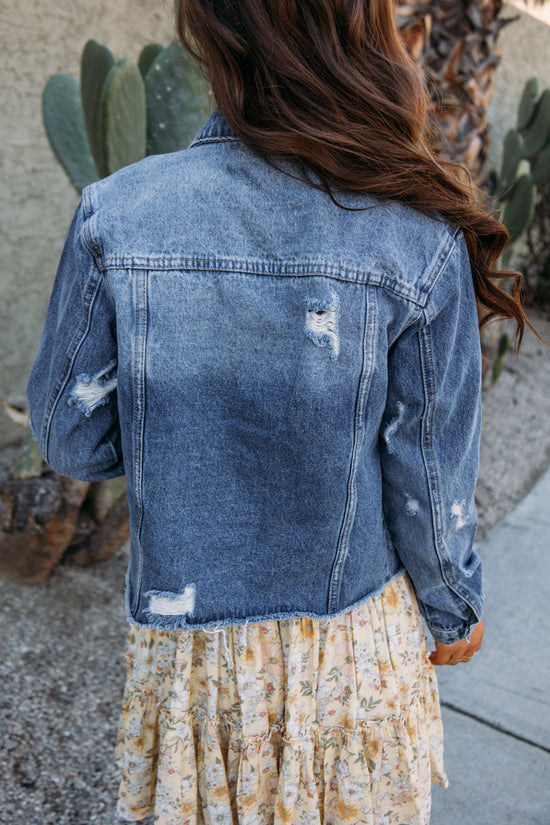 Load image into Gallery viewer, Take Me There Denim Jacket
