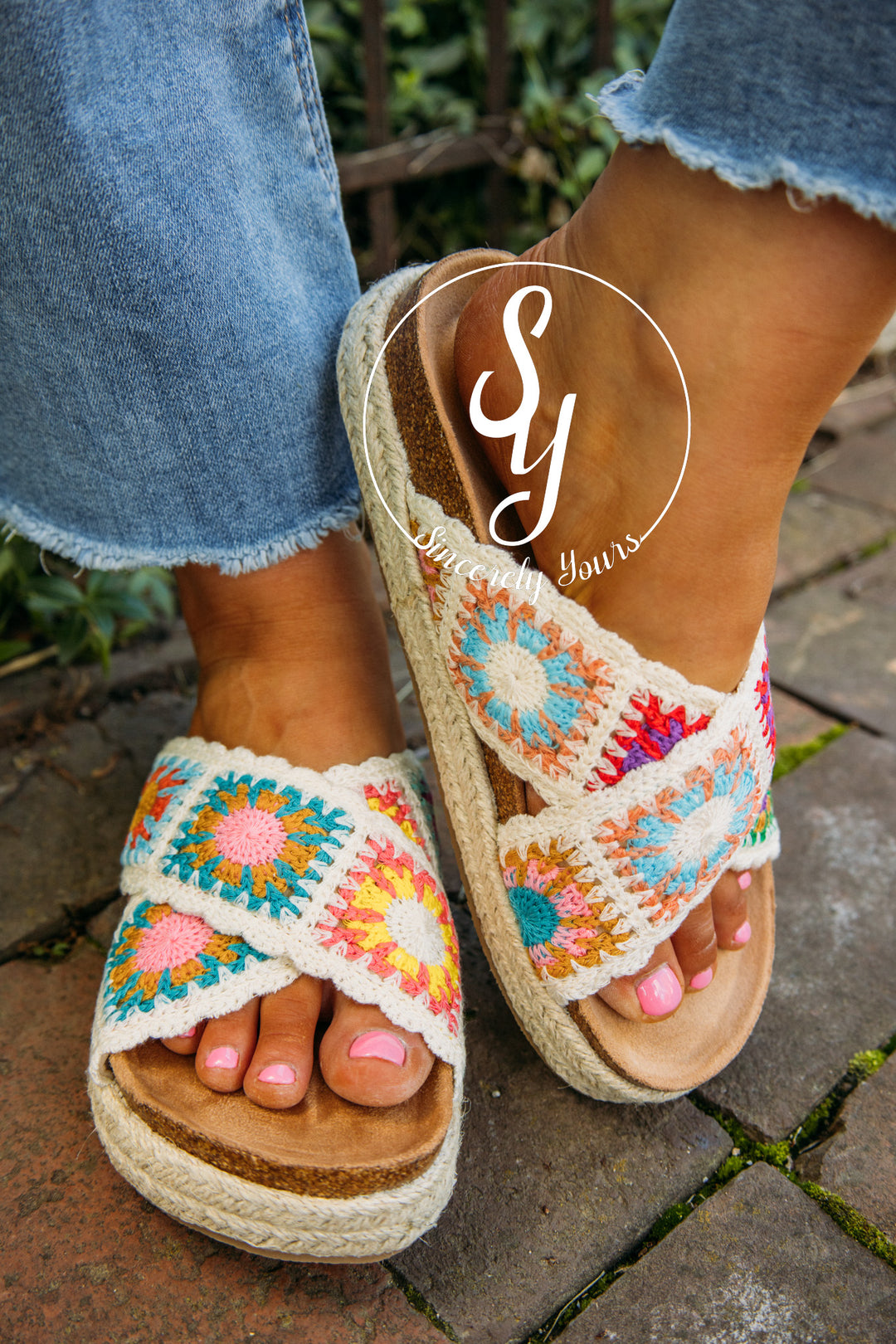 Daydream Darling Crochet Sandal - Multi