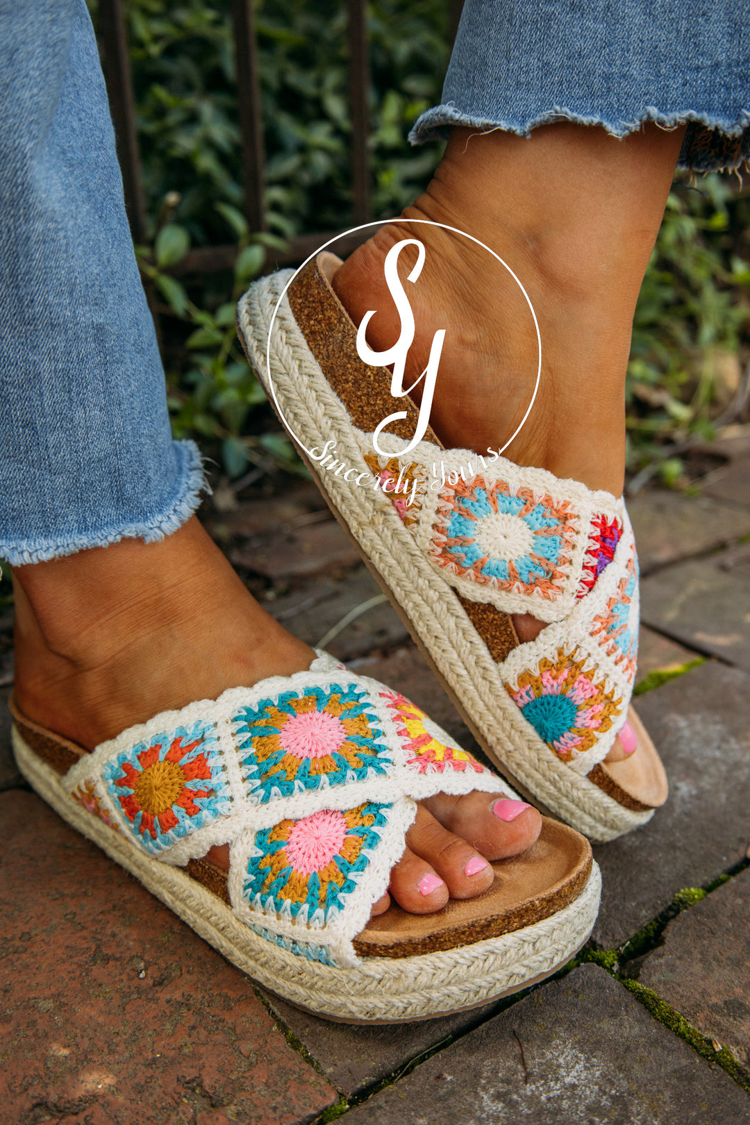 Daydream Darling Crochet Sandal - Multi