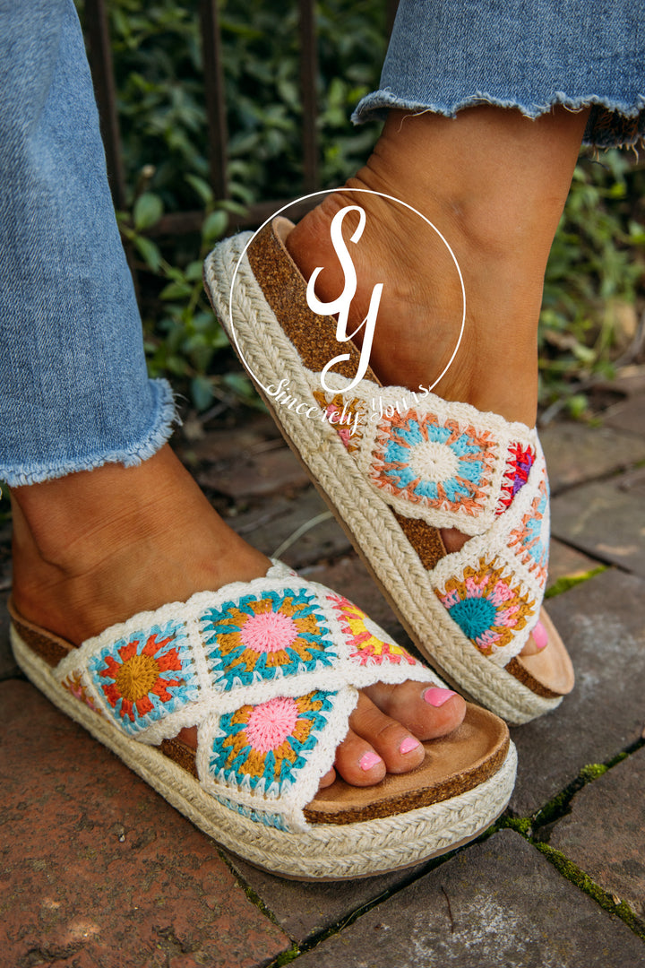 Daydream Darling Crochet Sandal - Multi