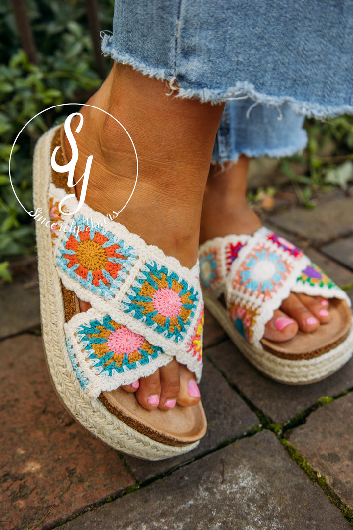 Daydream Darling Crochet Sandal - Multi