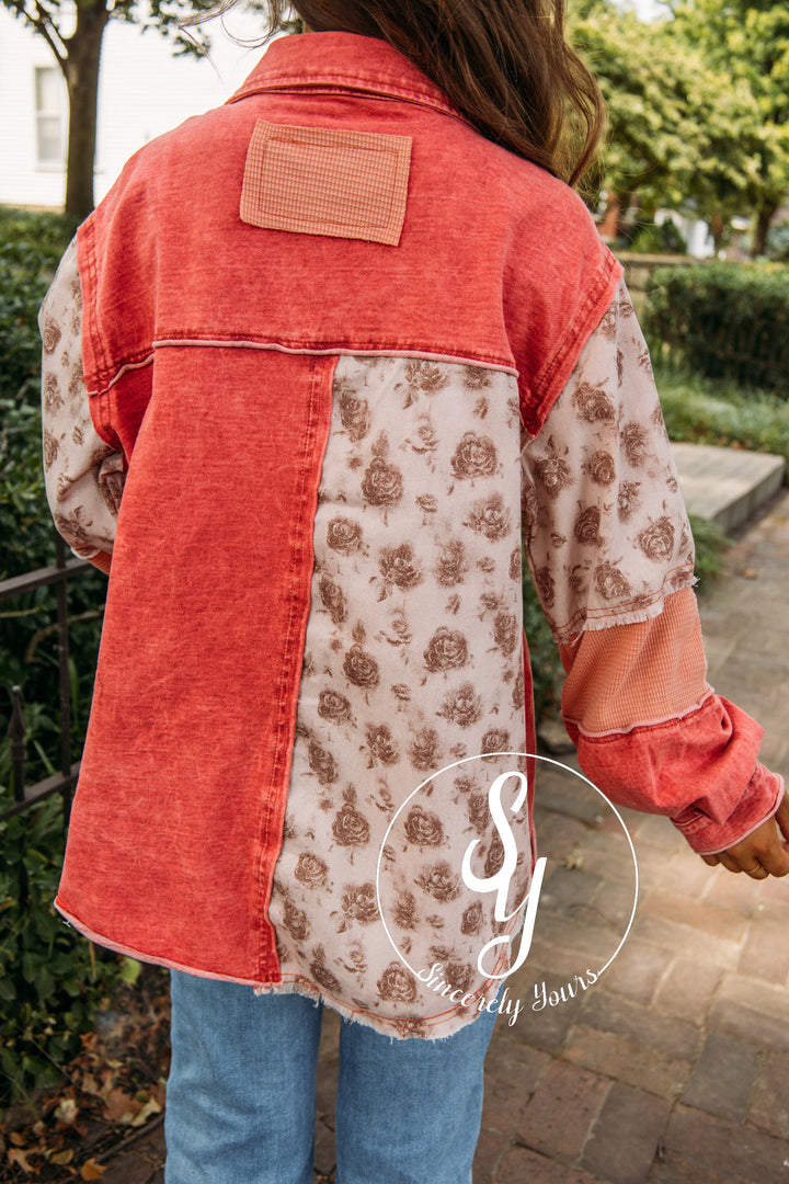 Autumn Love Jacket- Scarlet Red
