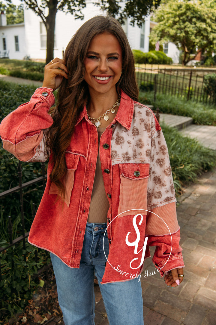 Autumn Love Jacket- Scarlet Red