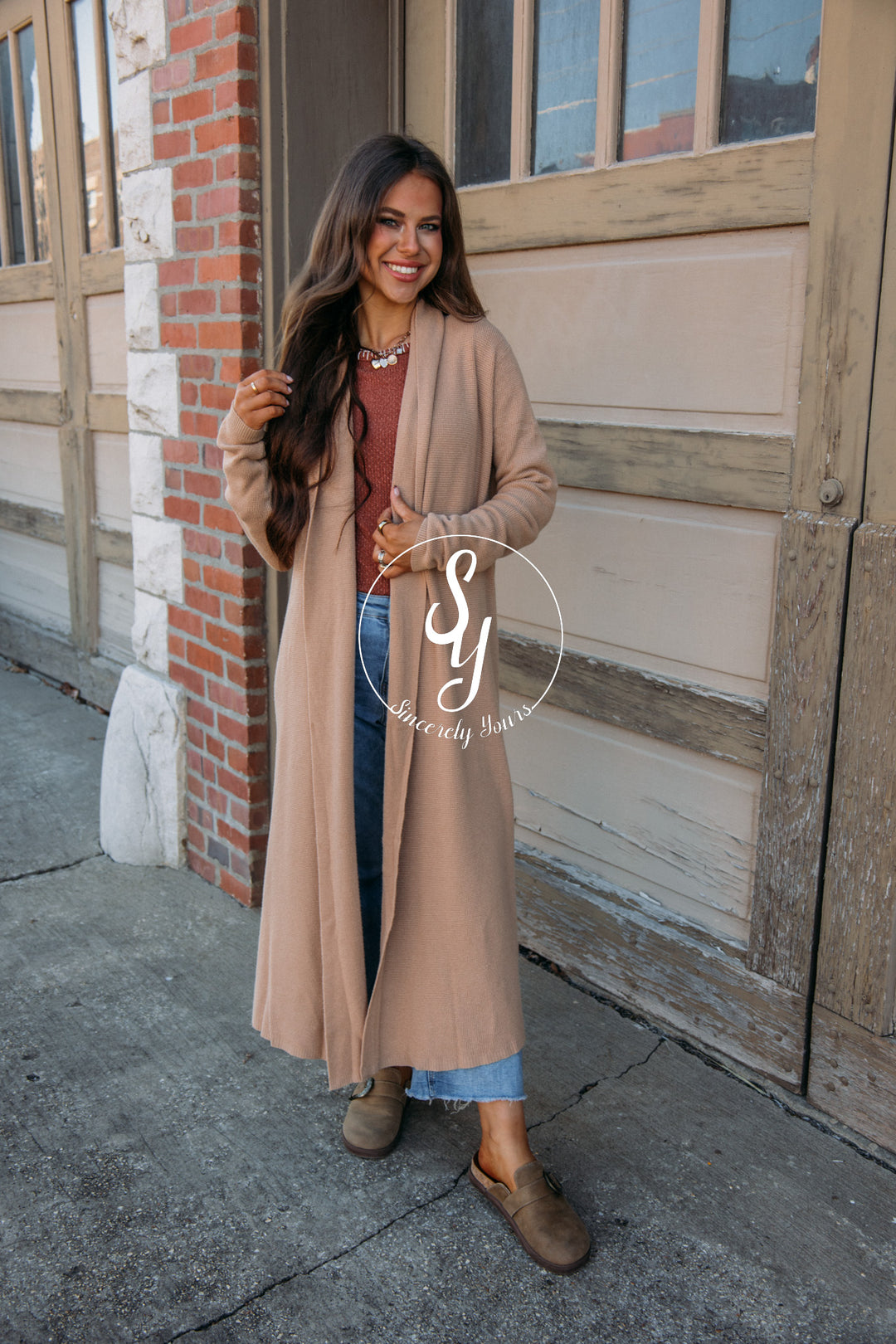 Cozy Up Waffle Knit Cardigan - Camel