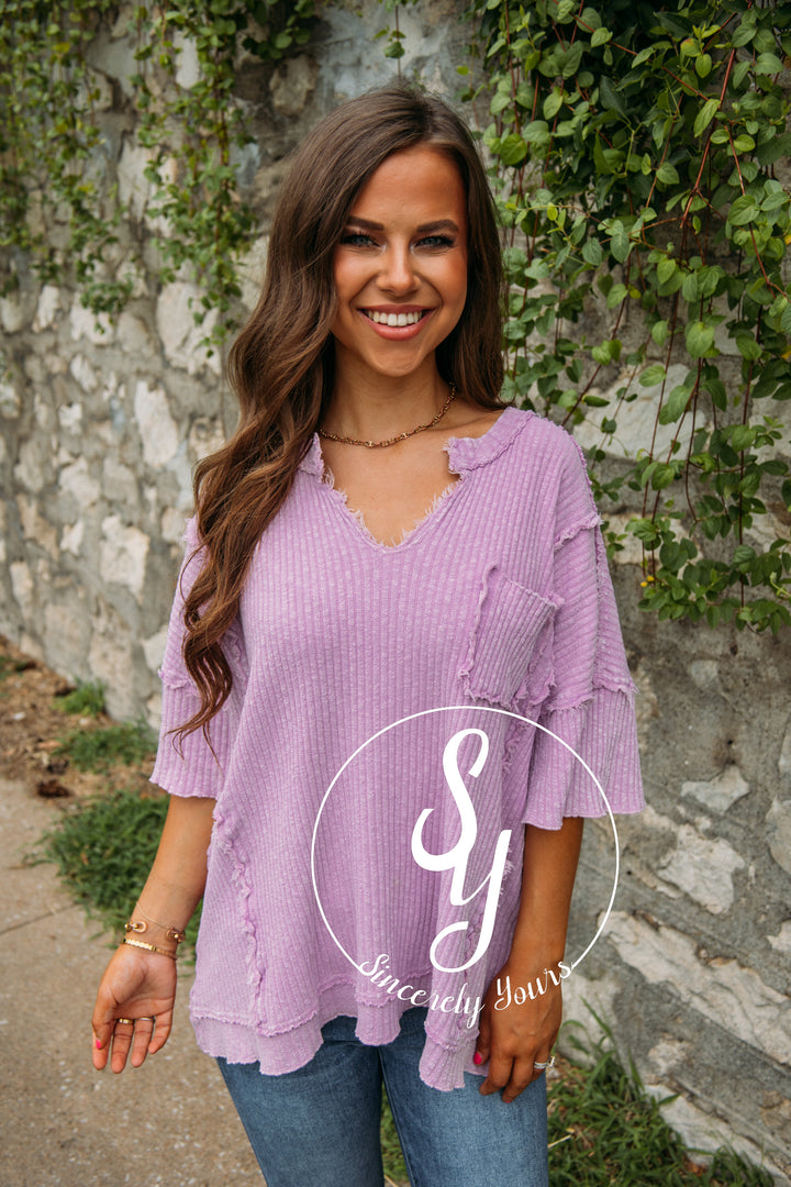 Effortless Radiance Top - Lilac Pink