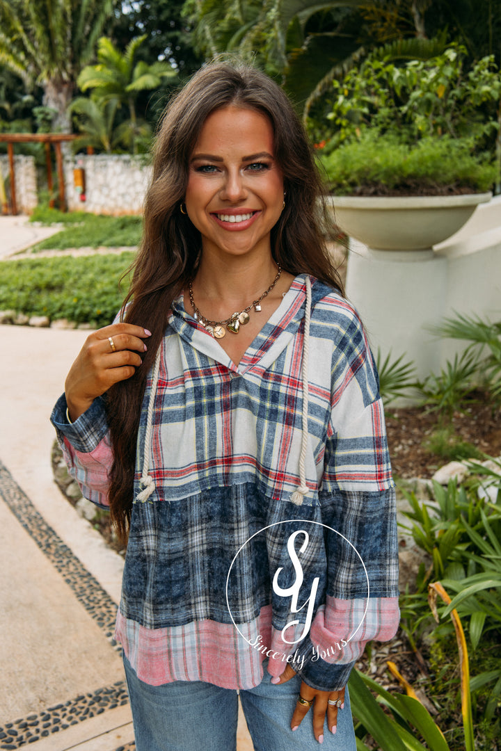 Energy Matched Flannel - Nave/Cream/Mauve