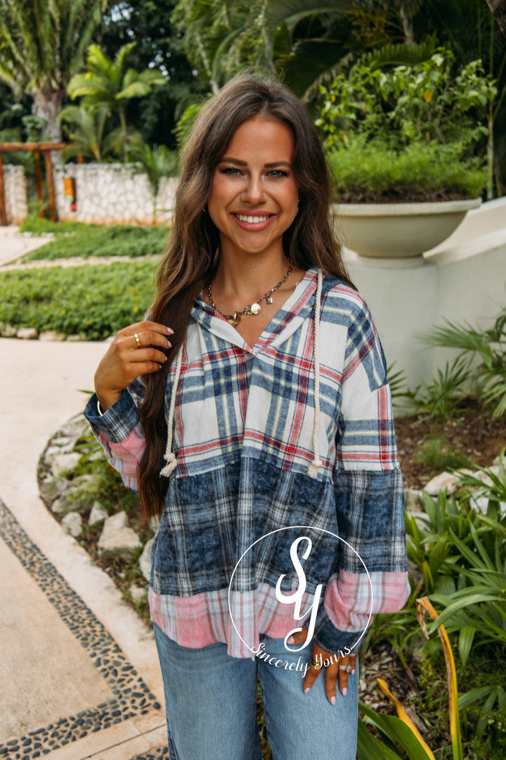 Energy Matched Flannel - Nave/Cream/Mauve