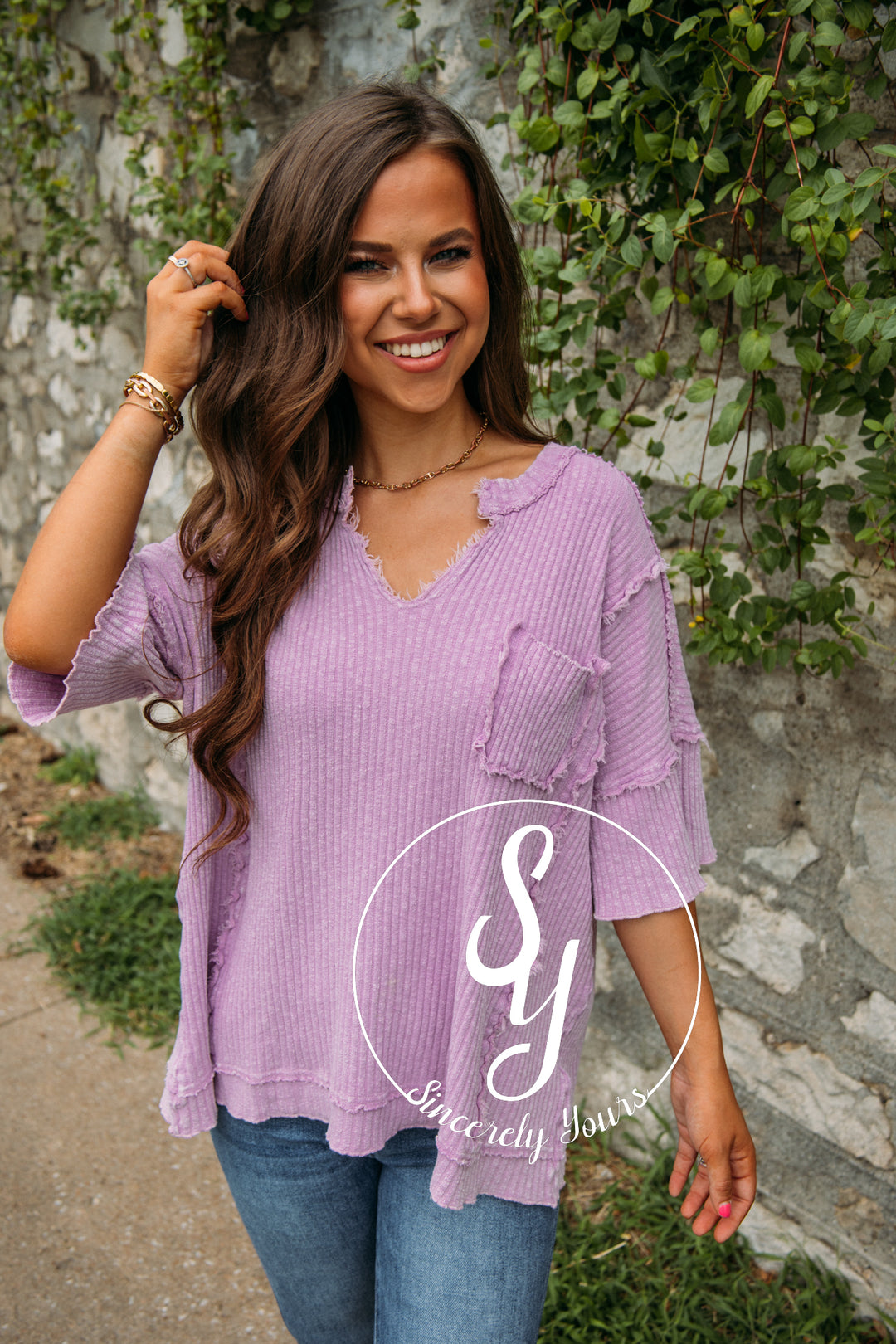 Effortless Radiance Top - Lilac Pink