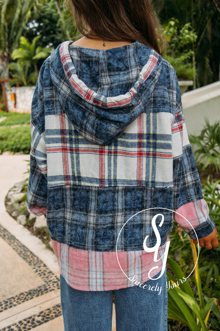 Energy Matched Flannel - Nave/Cream/Mauve