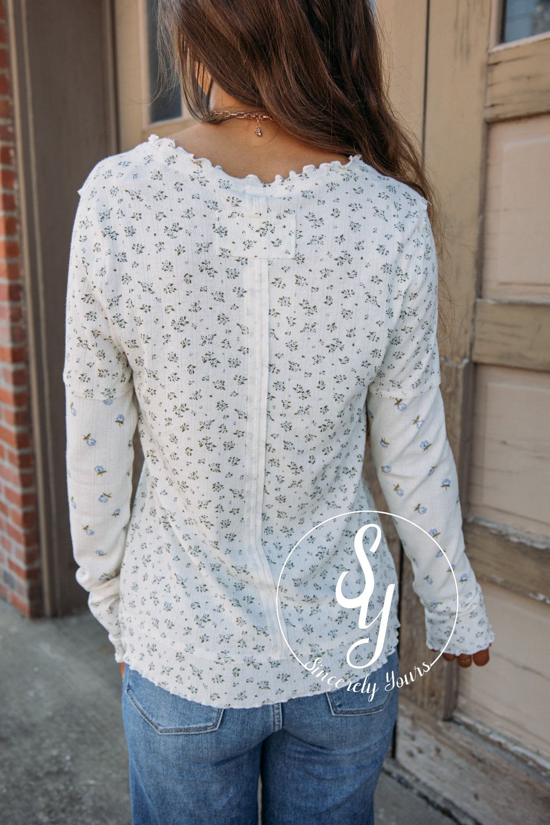 Floral Life Top - Blue