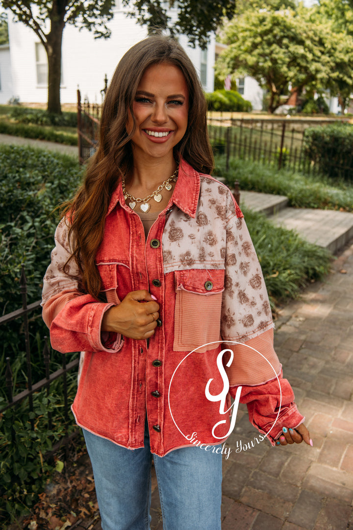 Autumn Love Jacket- Scarlet Red