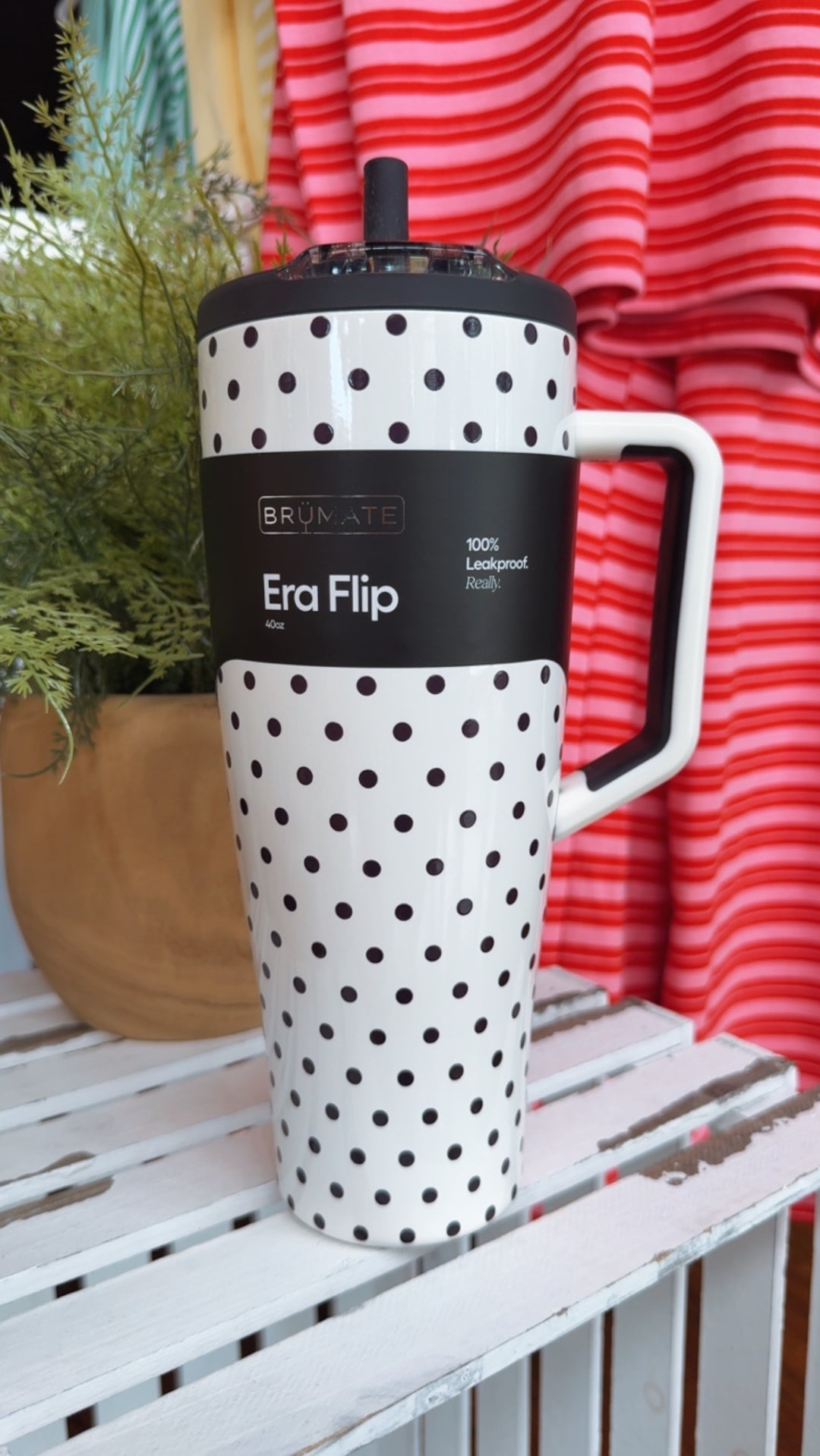 Brumate: Era Flip 40oz -Polka Pearl