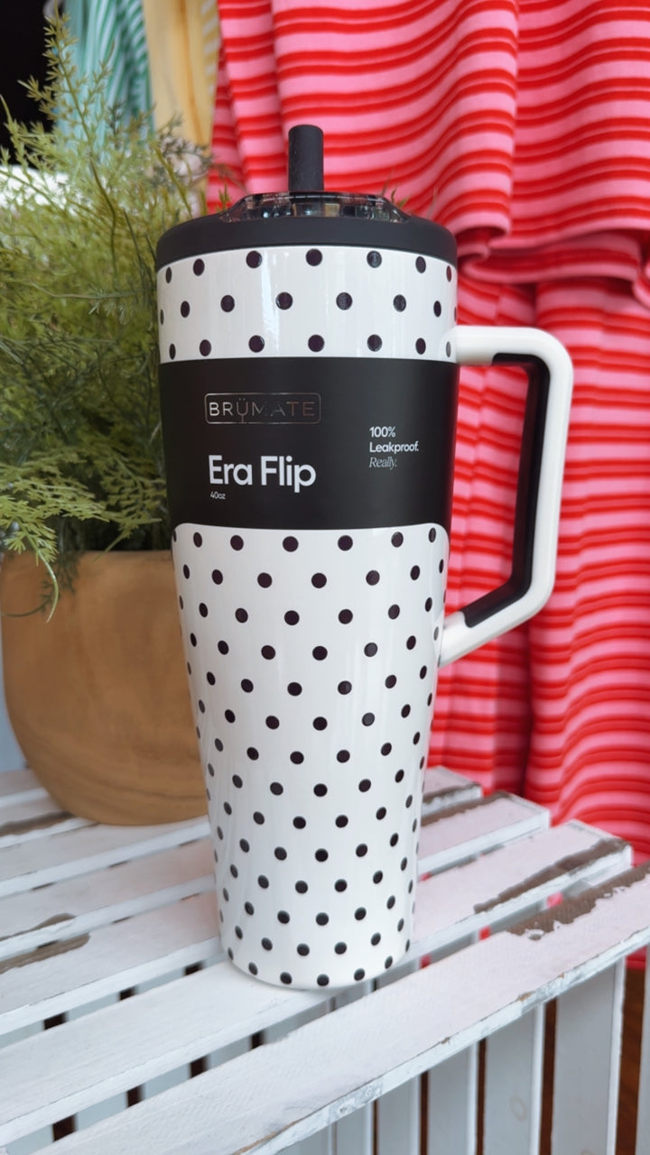 Brumate: Era Flip 40oz -Polka Pearl