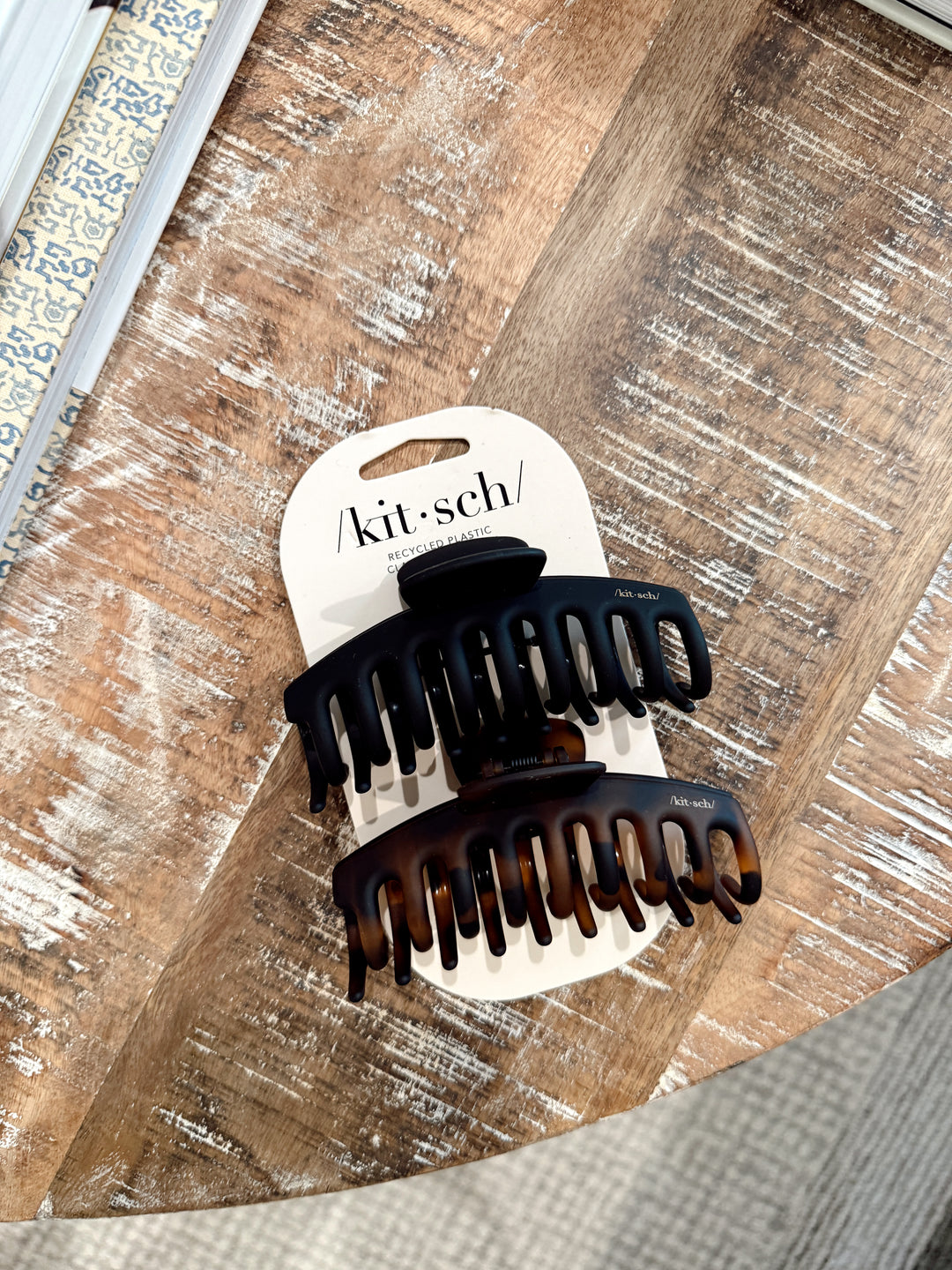 Recycled Plastic Oversized Matte Claw Clips 2pc Set