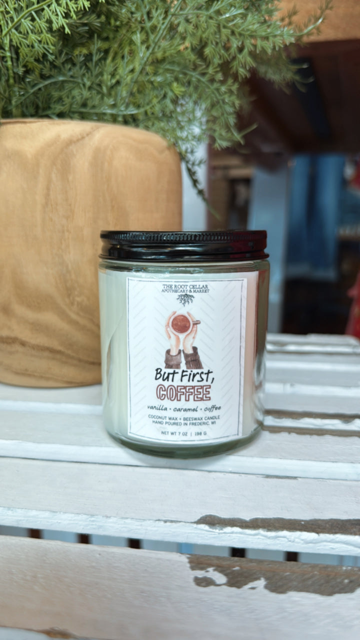 But First, Coffee | Coconut + Beeswax Candle 7oz