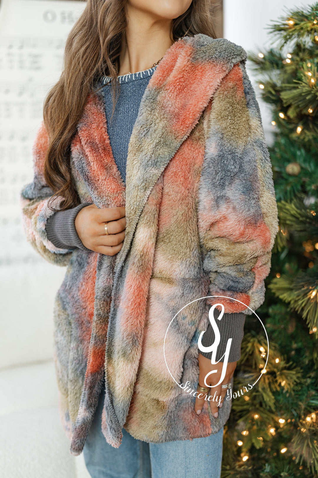 DOORBUSTER: Fur Moment Jacket - Tie Dye