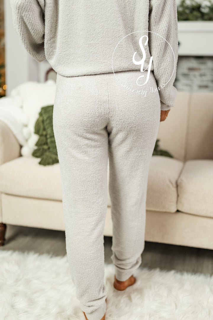 Barefoot Dreams: CozyChic Lite Rib Block Pant - Silver